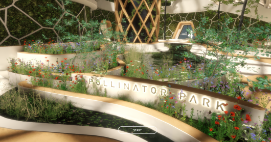 Een schermafbeelding van het ‘Pollinator Park’. Bron: EU Pollinator Information Hive.